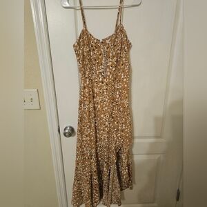 CBRAND gold and white dress